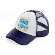 surf vibes navy blue and white trucker hat