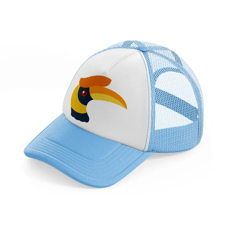 hornbill sky blue trucker hat