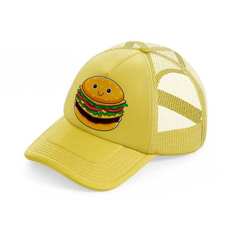 burger-gold-trucker-hat