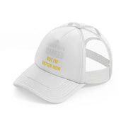 i used to be married but i'm better now-white-trucker-hat