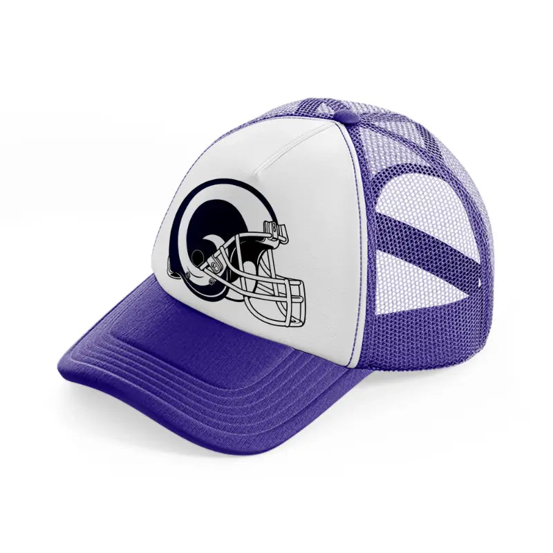 los angeles rams helmet-purple-trucker-hat