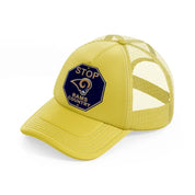 stop rams country-gold-trucker-hat