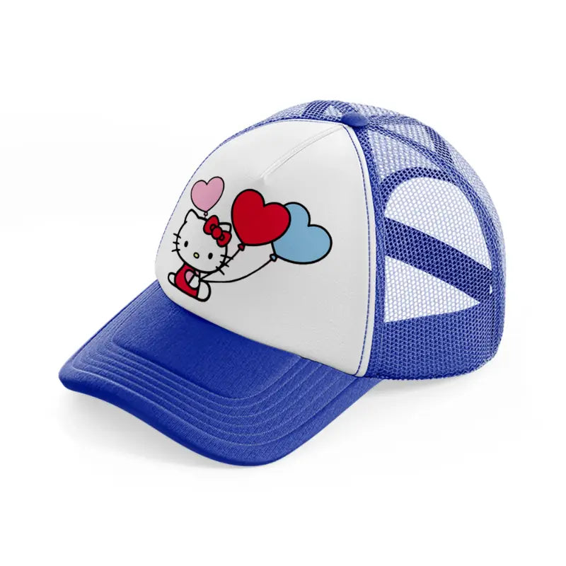 hello kitty balloons-blue-and-white-trucker-hat