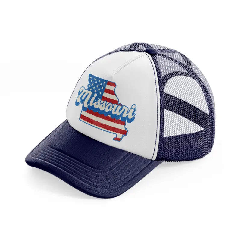 missouri flag-navy-blue-and-white-trucker-hat