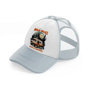 wild west enjoy a campfire-grey-trucker-hat