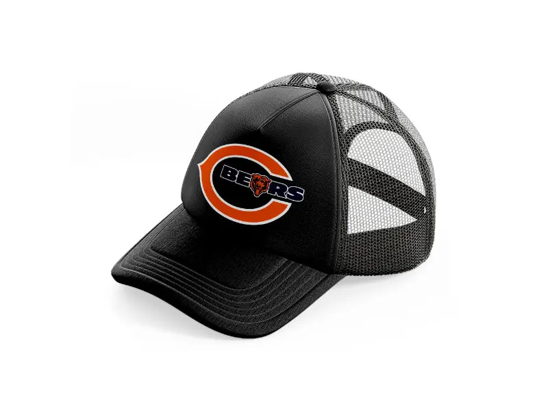 chicago bears logo-black-trucker-hat