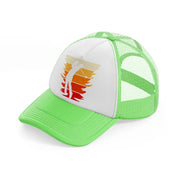 golf player retro lime green trucker hat