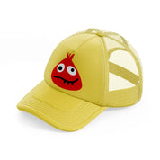 red monster-gold-trucker-hat