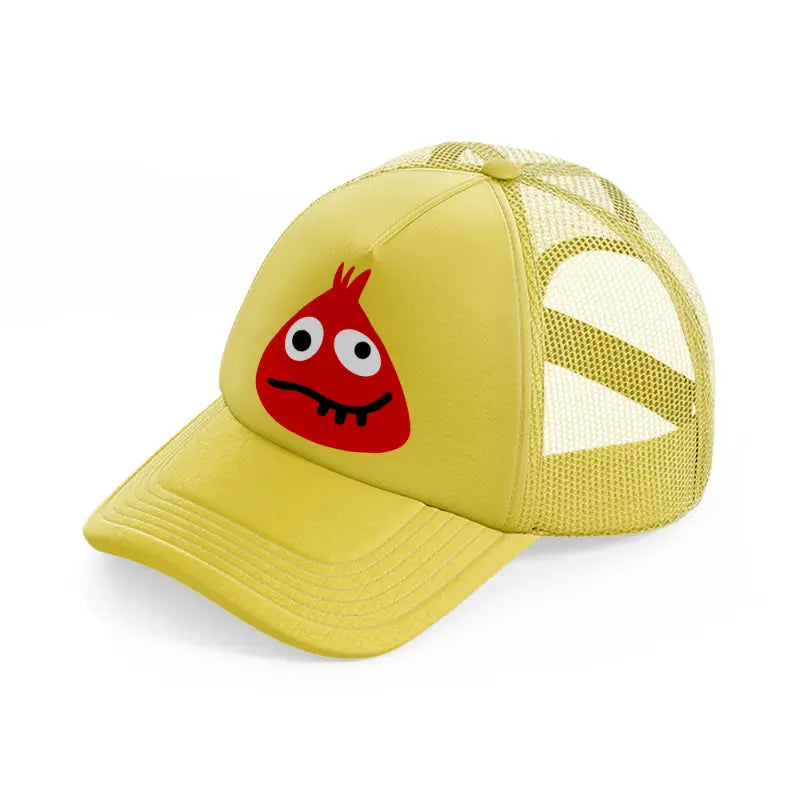 red monster gold trucker hat