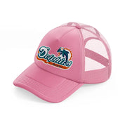 miami dolphins logo-pink-trucker-hat