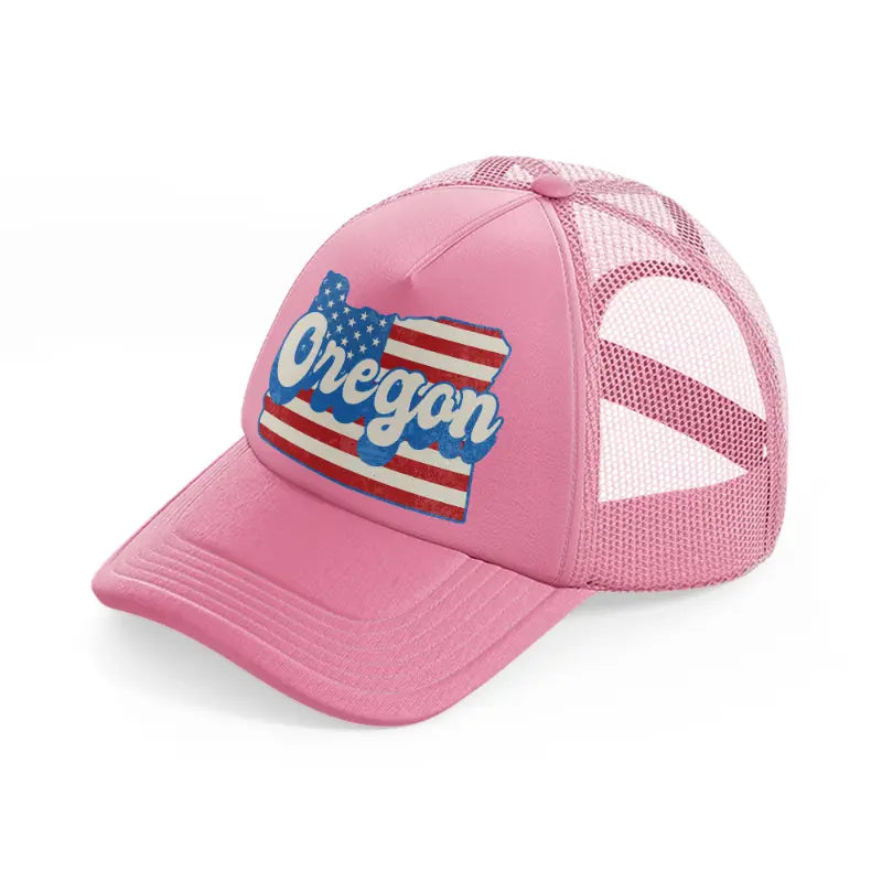 oregon flag pink trucker hat