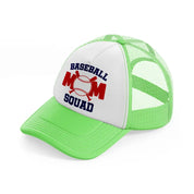 baseball mom squad-lime-green-trucker-hat