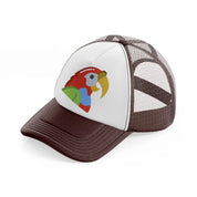 parrot brown trucker hat