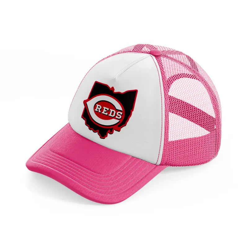cincinnati fan-neon-pink-trucker-hat