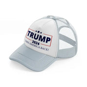 Trump 2024 Take America Back grey Trucker Hat