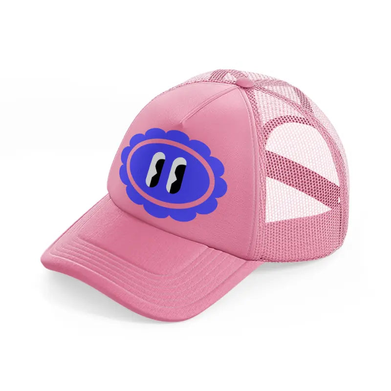 flower blue-pink-trucker-hat