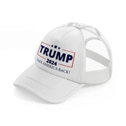 Trump 2024 Take America Back white Trucker Hat