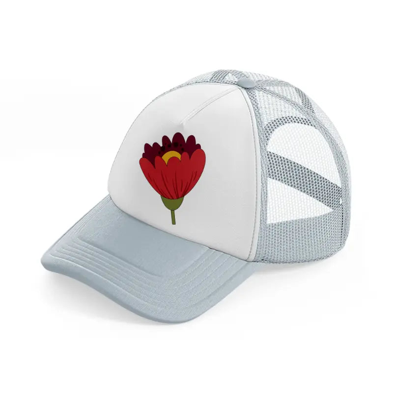 floral elements-34-grey-trucker-hat