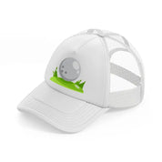 golf ball white white trucker hat