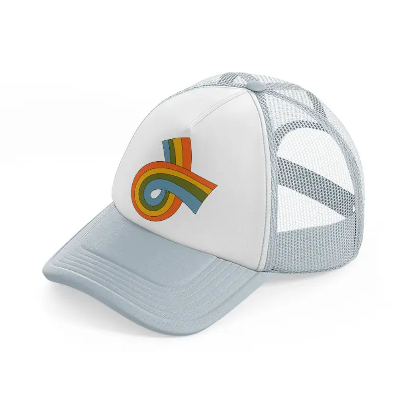 groovy shapes 12 grey trucker hat