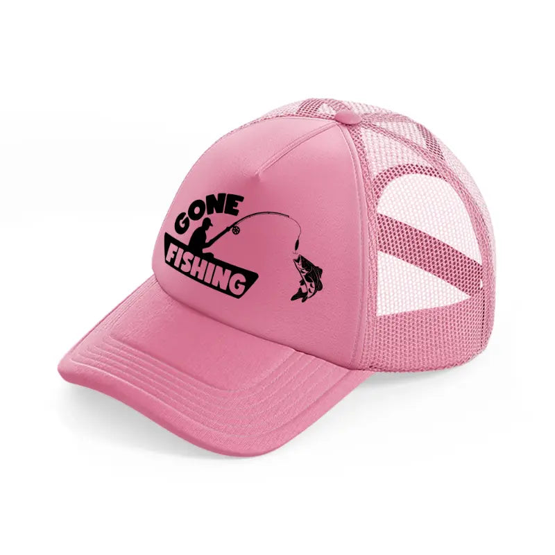 gone fishing boat-pink-trucker-hat