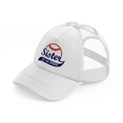 sister of the rookie white trucker hat