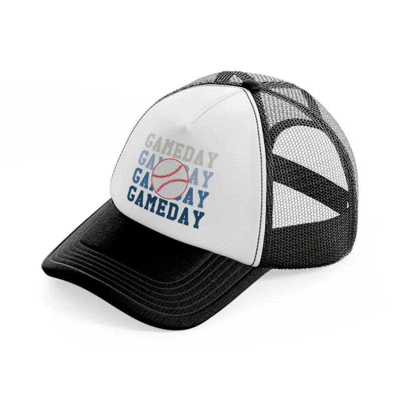 gameday-black-and-white-trucker-hat