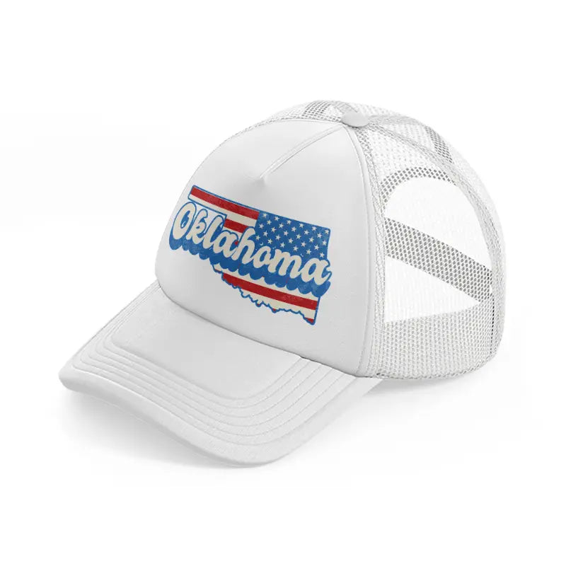 oklahoma flag-white-trucker-hat