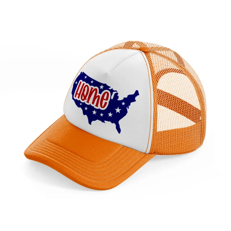 home 2-01-orange-trucker-hat