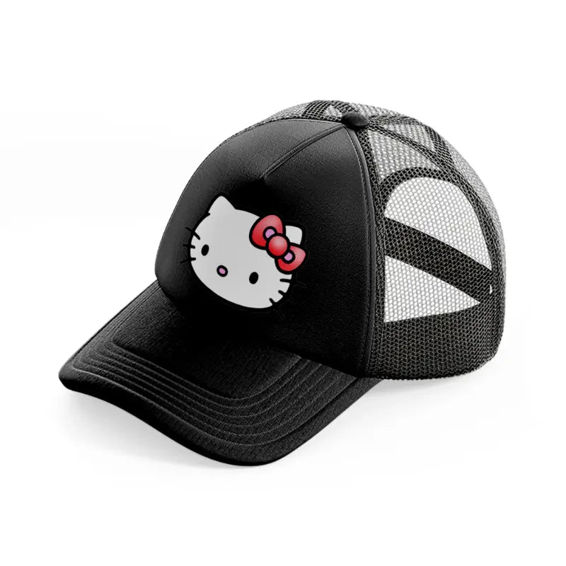 hello kitty emoji-black-trucker-hat