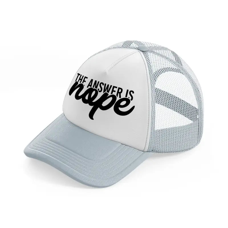 the answer is nope-grey-trucker-hat
