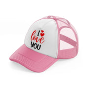 i love you hearts-pink-and-white-trucker-hat