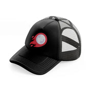 golf fire ball-black-trucker-hat