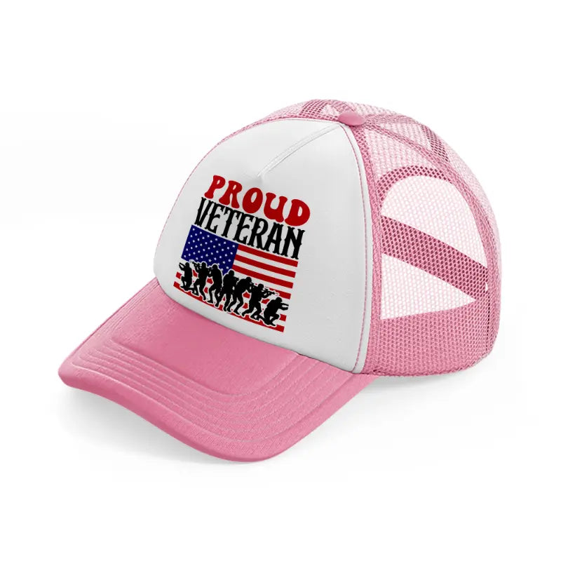 proud veteran-01-pink-and-white-trucker-hat