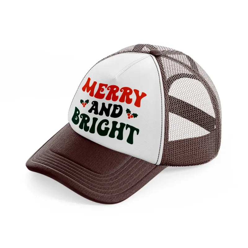 merry and bright-brown-trucker-hat