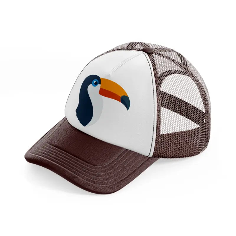 toucan brown trucker hat