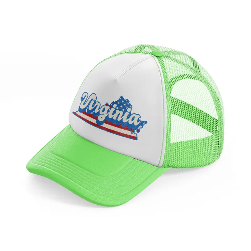 virginia flag-lime-green-trucker-hat