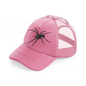 black & white spider pink trucker hat