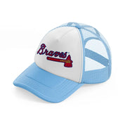 braves logo-sky-blue-trucker-hat