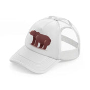 013 bear white trucker hat