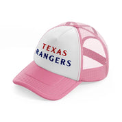 texas rangers classic-pink-and-white-trucker-hat