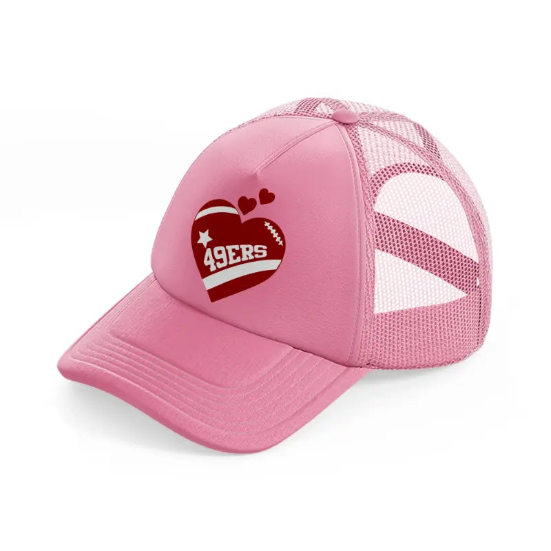 49ers heart-pink-trucker-hat