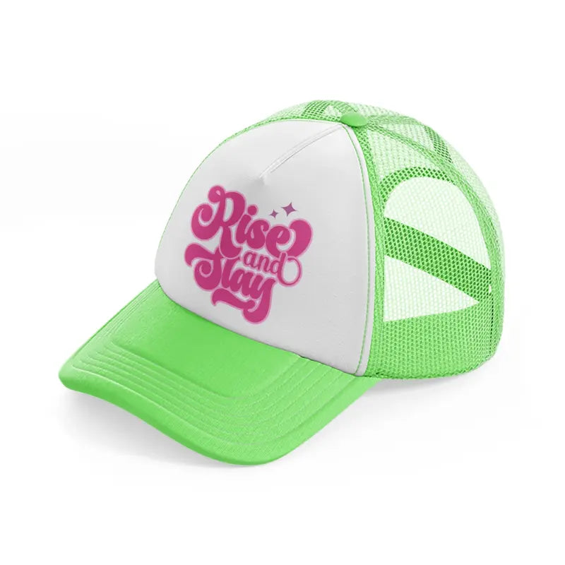 rise and slay-lime-green-trucker-hat