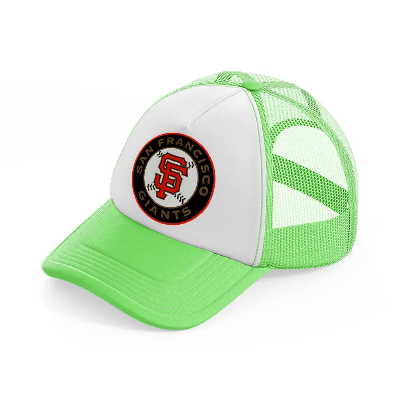 san francisco giants badge-lime-green-trucker-hat