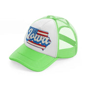 iowa flag lime green trucker hat