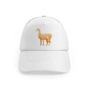 010 llama white trucker hat