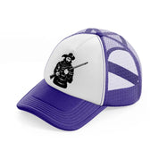 pirate with rifle purple trucker hat