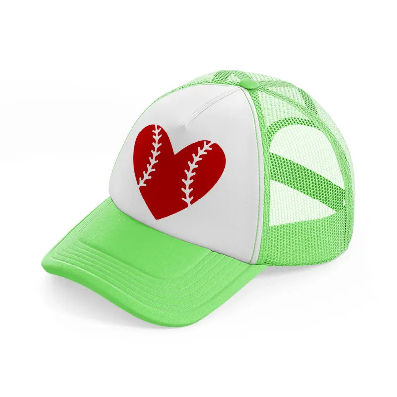baseball love-lime-green-trucker-hat