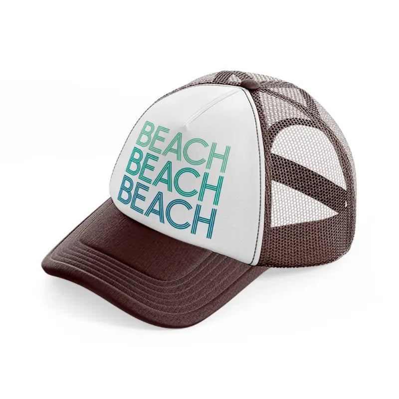 beach brown trucker hat