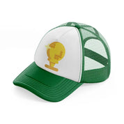 golf ball trophy-green-and-white-trucker-hat